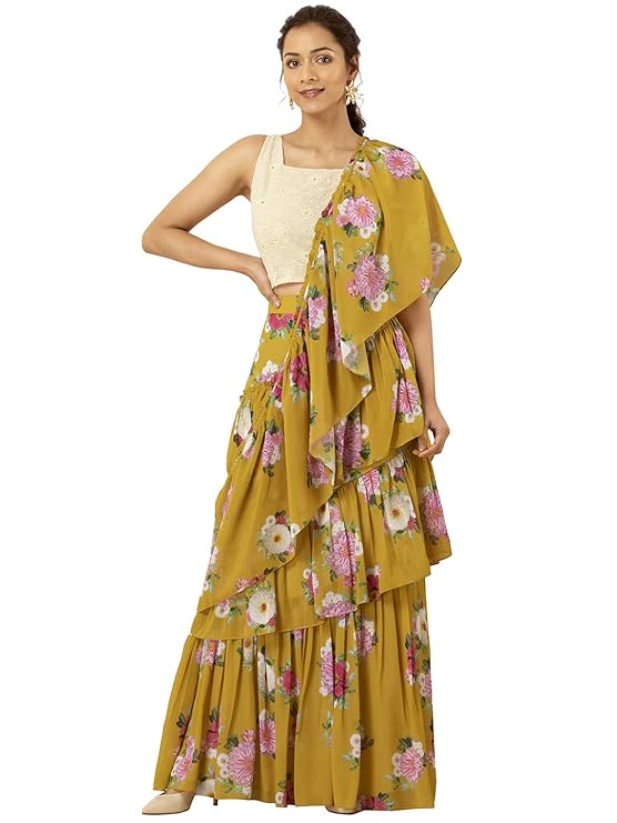 Indya Georgette Wrap Skirt